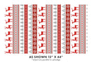 Nordic Cabin - Deer Stripe - Red