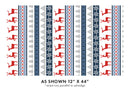 Nordic Cabin - Deer Stripe - Blue