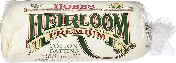 Hobbs Heirloom Premium 80/20 Cotton Batting - Crib Size (45" x 60")
