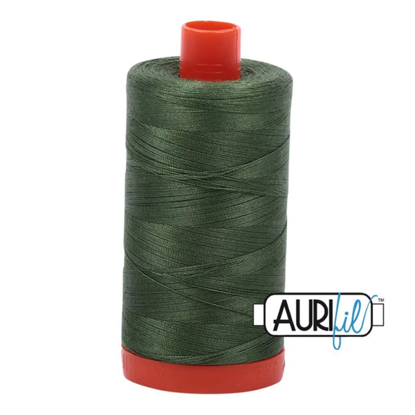 Aurifil 50wt Mako Cotton Thread - Dark Green Grass #2890