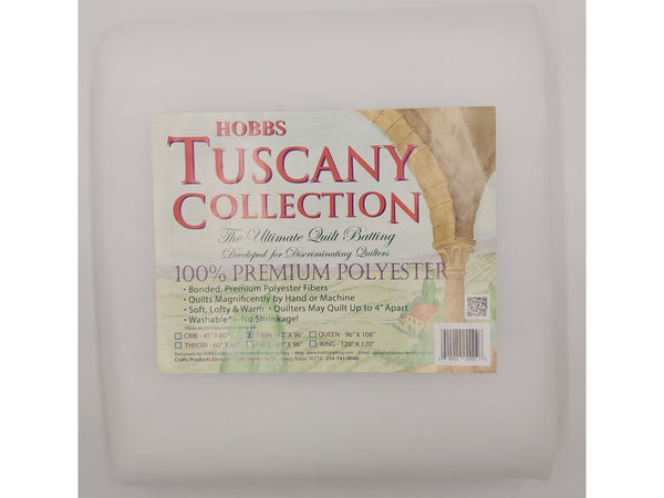 Hobbs Tuscany Collection 100% Polyester Batting - Twin Size (72" x 96")