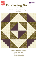 Everlasting Green - Half Square Triangle Table Topper - Quilt Kit