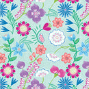 Blooming Denim - Blooms - Aqua