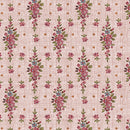 English Autumn - Floral Stripe - Light Rose