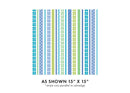 Daisy Up - Stripe Panel (15"x15")