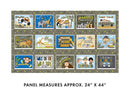 Safari Adventure - Safari Boxes Panel - Dark Olive (24"x44")