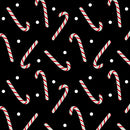 Country Christmas - Jolly Candy Canes - Black