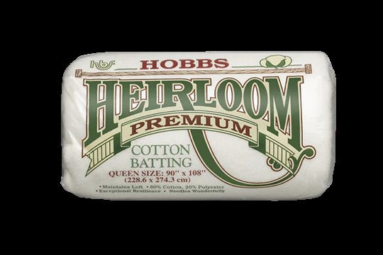 Hobbs Heirloom Premium 80/20 Cotton Blend Batting - Queen Size (90" x 108")