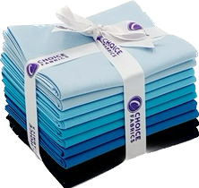 Supreme Solids - Fat Quarter Bundle - Shades of Blue - 10 pack