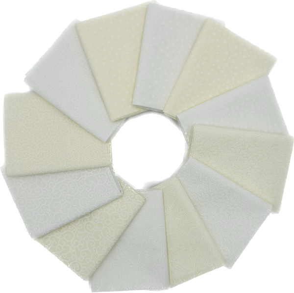 Supreme Tones - Fat Quarter Bundle - 12 pack (White & Cream)