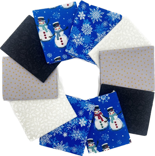 Christmas Themed Fat Quarter Bundle - 10 pack (Winter Holiday)