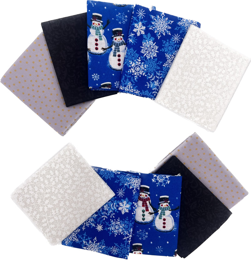 Christmas Themed Fat Quarter Bundle - 10 pack (Winter Holiday)