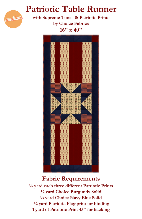 Patriotic Table Runner - Quilt Kit