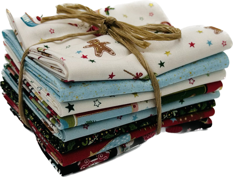 Cosy Christmas - Andover Fabrics - Fat Quarter Bundle - 8 pack