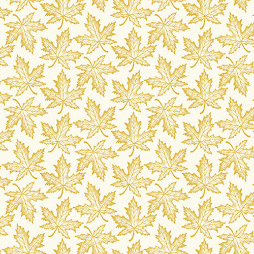 Simply Gold - Gold Metallic - Tossed Maple Leaves