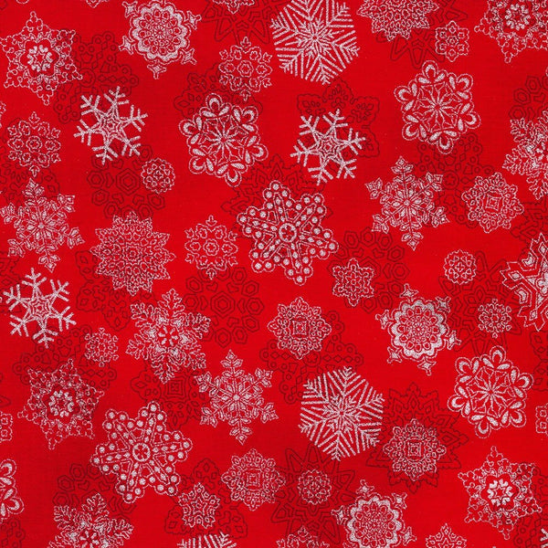 Holiday Flourish - Snow Flower - Scarlet
