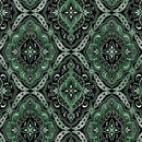 Winterberry Floral - Medallion - Dark Green