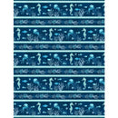 Underwater Wonders - Repeating Stripe - Deep Blue