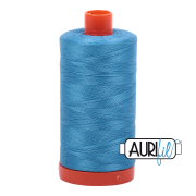 Aurifil 50wt Mako Cotton Thread - Bright Teal #1320