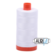 Aurifil 50wt Mako Cotton Thread - White #2024