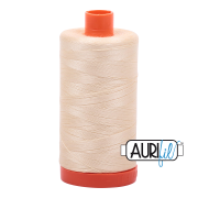 Aurifil 50wt Mako Cotton Thread - Butter #2123