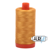 Aurifil 50wt Mako Cotton Thread - Orange Mustard #2140