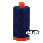 Aurifil 50wt Mako Cotton Thread - Dark Navy #2784