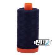 Aurifil 50wt Mako Cotton Thread - Very Dark Navy #2785