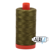 Aurifil 50wt Mako Cotton Thread - Very Dark Olive #2887