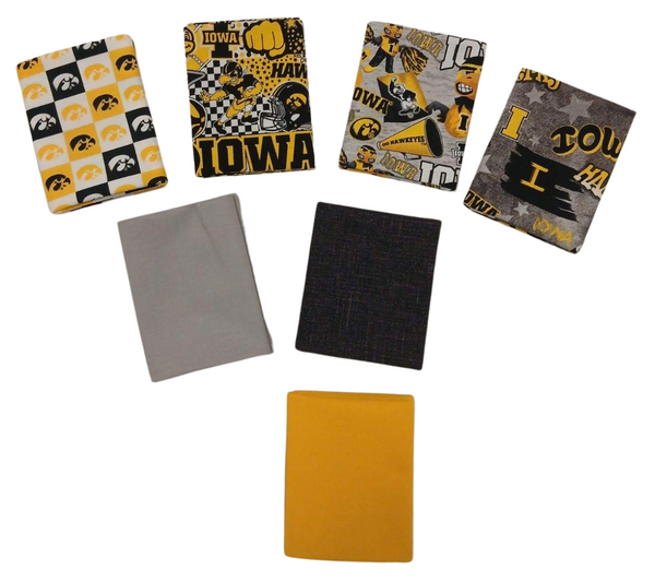 Iowa Hawkeyes - Fat Quarter Bundle - 20 pack (Black & Gold)