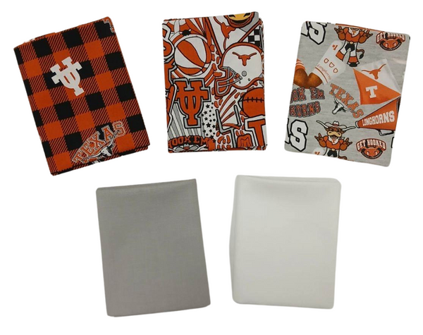 Texas Longhorns - Fat Quarter Bundle - 20 pack (Burnt Orange & White)