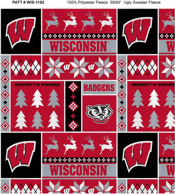 Wisconsin Badgers - Fleece - Christmas Sweater