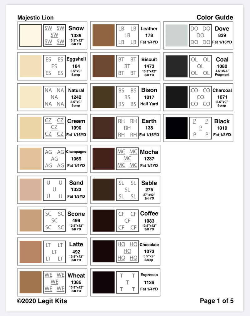 Legit Lion Full Quilt Kit