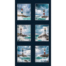Lighthouse Stars Throw - Pine Tree Country Quilts - Coastal Guardians by City Art Studio - Henry Glass & Co. - Panel Quilt Kit