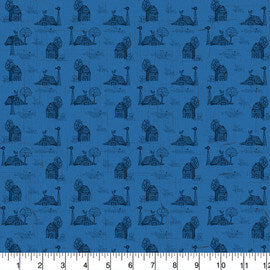 Farmall Toile Cotton - Blue