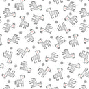 Snuggle in the Jungle Flannel - Baby Zebra - White
