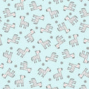 Snuggle in the Jungle Flannel - Baby Zebra - Turquoise