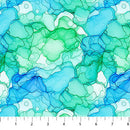 Radiant Rhapsody Aquatic Cool 44"/45" Cotton Fabric Per Yard