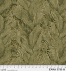 108" Earth Tones Moss Green Leaf Cotton Wideback Fabric per yard