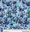 108" Petal Play Blue Teal Florals Cotton Wideback Fabric per yard