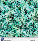 108" Petal Play Green Teal Florals Cotton Wideback Fabric per yard