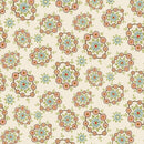 Candlelight & Romance Floral Wreaths Cotton 118" Wideback Fabric Per Yard
