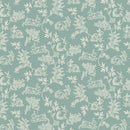 Aqua Candlelight & Romance Toile Cotton 118" Wideback Fabric Per Yard