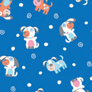 Twinkle Comfort Flannel - Puppy Love - Royal Blue