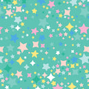 Twinkle Comfort Flannel - Stars - Jade