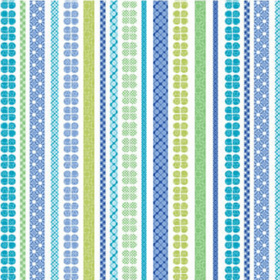 Daisy Up - Stripe - Blue/Green