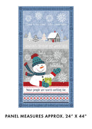 Nordic Cabin - Snowman Panel (24"x44")