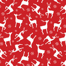 Nordic Cabin - Deer - Red