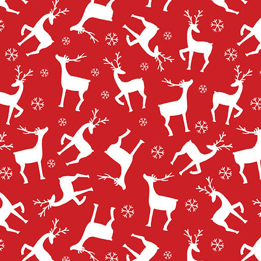 Nordic Cabin - Deer - Red