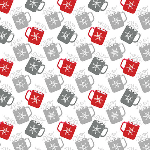 Nordic Cabin - Nordic Mugs - Red/Grey Metallic